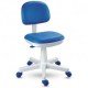 Cadeira Giratria Kids Color - Courino Azul base Branca