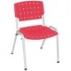 Cadeiras em polipropileno empilhveis Sigma vermelha